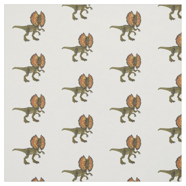 Tecido Ilustração de desenho animado de Dilophosaurus (Modelo)