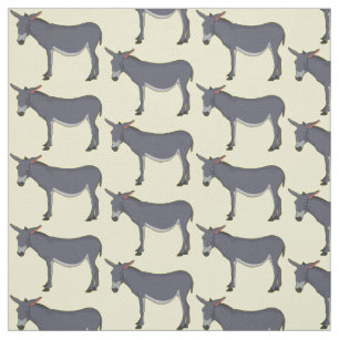 Tecido Ilustração de desenho animado de Donkey