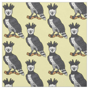 Tecido Ilustração de desenho animado de Harpy eagle