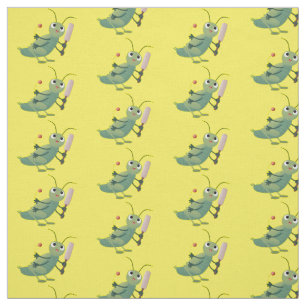 Tecido Ilustração de desenho animado de insetos de críque