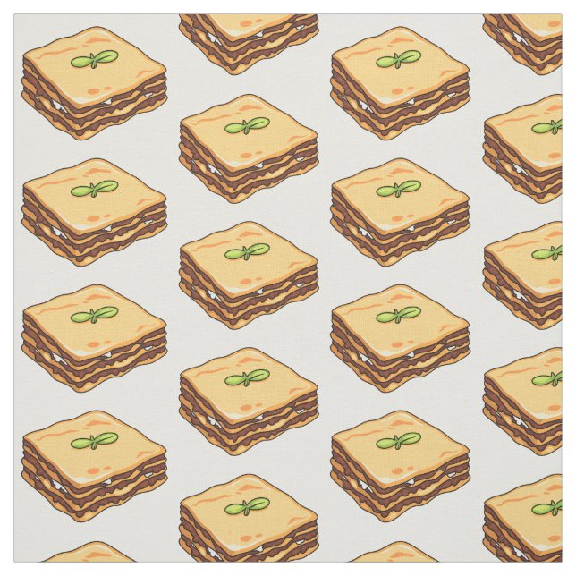 Tecido Ilustração de desenho animado de Lasagna (Modelo)