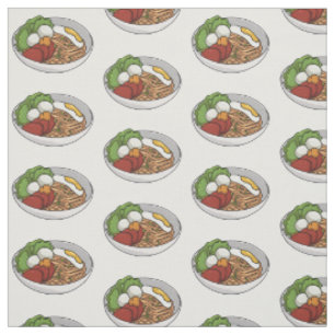 Tecido Ilustração de desenho animado de macarrão