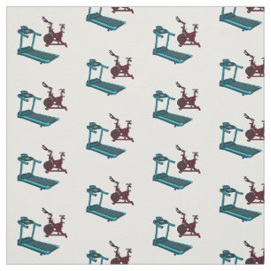 Tecido Ilustração de desenho animado de moinho e biciclet