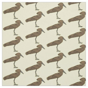 Tecido Ilustração de desenho animado de pássaros Hamerkop