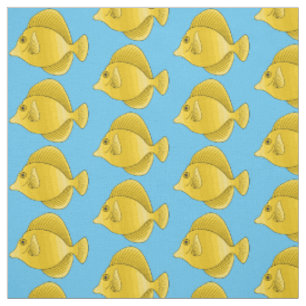 Tecido Ilustração de desenho animado de peixe tangue amar