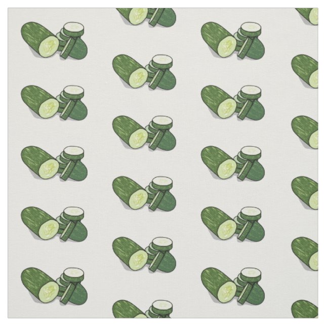 Tecido Ilustração de desenho animado de pepino (Modelo)