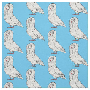 Tecido Ilustração de desenho animado de pombo-jacobino