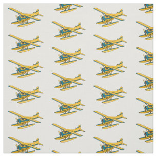 Tecido Ilustração de desenho animado de Seaplane