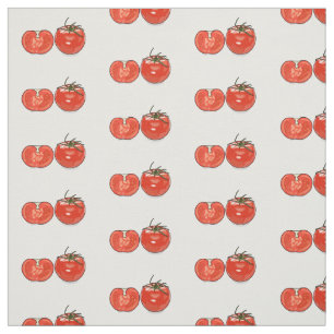 Tecido Ilustração de desenho animado de tomate