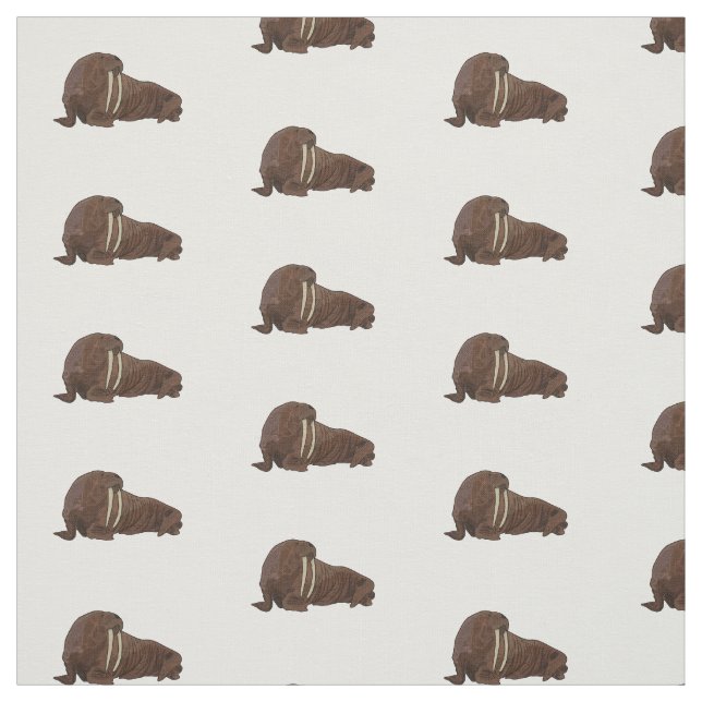 Tecido Ilustração de desenho animado de Walrus (Modelo)
