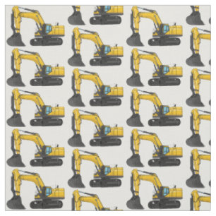 Tecido Ilustração de desenho animado do crawler escavator