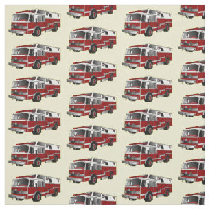 Tecido Ilustração de desenho animado do motor de incêndio