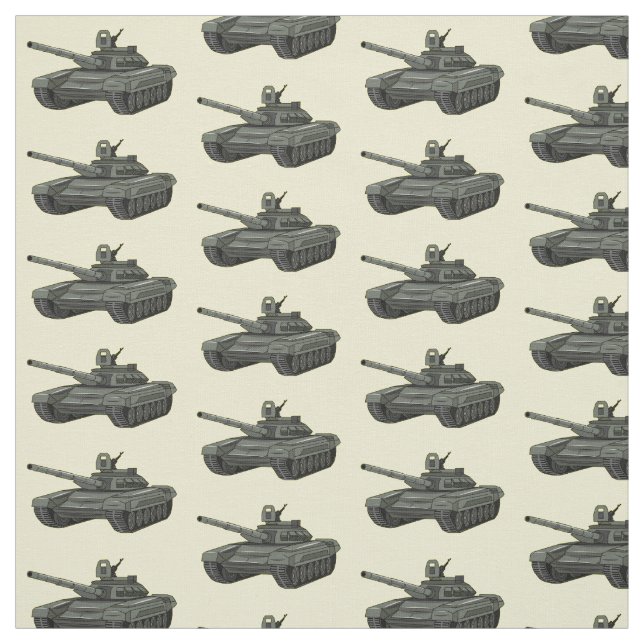 Tecido Ilustração de desenho animado do Tanque (Modelo)