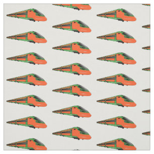 Tecido Ilustração de desenho animado do trem de bala