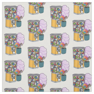 Tecido Ilustração de desenho animado doce