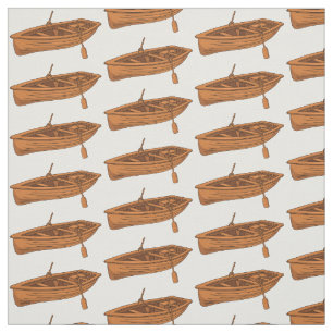 Tecido Ilustração de desenho animado em Rowboat