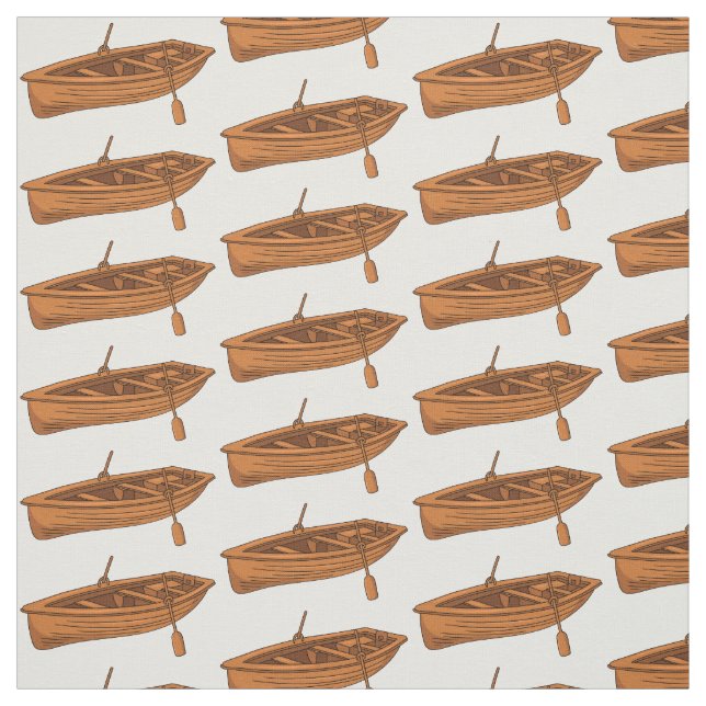 Tecido Ilustração de desenho animado em Rowboat (Modelo)