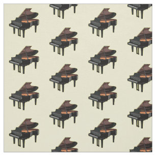 Tecido Ilustração de desenho animado Piano