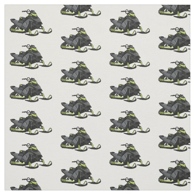 Tecido Ilustração de desenho animado Snowmobile (Modelo)