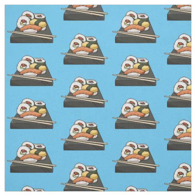 Tecido Ilustração de desenho animado Sushi (Modelo)