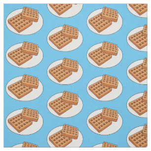 Tecido Ilustração de desenho animado Waffle