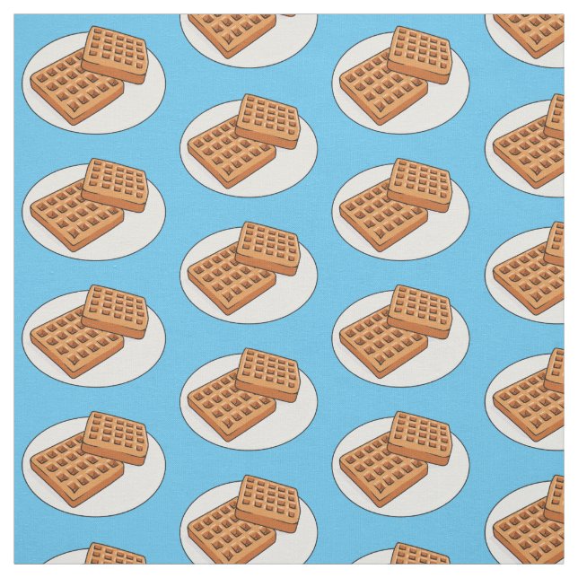 Tecido Ilustração de desenho animado Waffle (Modelo)
