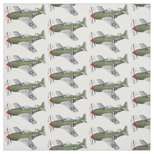 Tecido Ilustração de desenho de avião militar