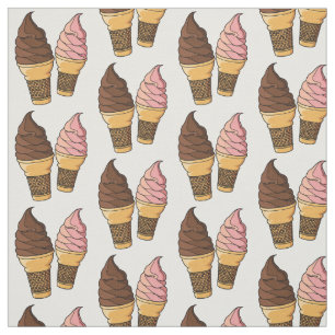 Tecido ilustração de desenho de cone de sorvete