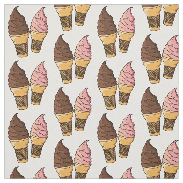Tecido ilustração de desenho de cone de sorvete (Modelo)