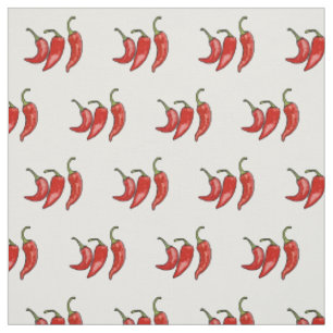Tecido Ilustração de desenho em chili