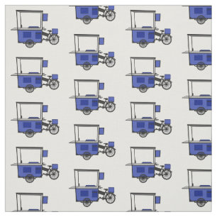 Tecido ilustração do desenho do carrinho de comida