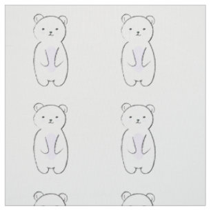 Tecido Ilustração do Urso Polar Bonito
