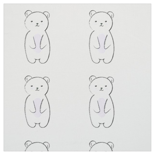 Tecido Ilustração do Urso Polar Bonito (Modelo)