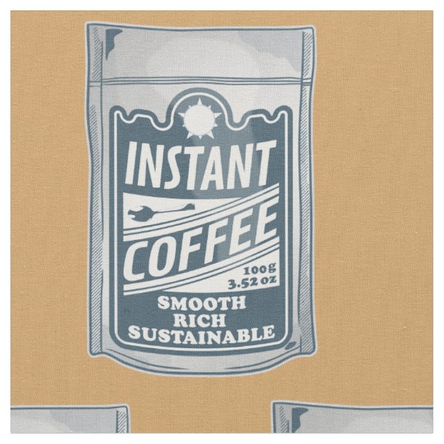 Tecido Ilustração instantânea de pop de arte do café (Detalhe)