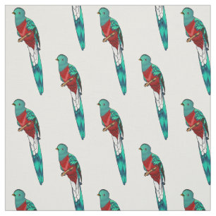 Tecido Ilustração quetzal de desenho animado de ave respo