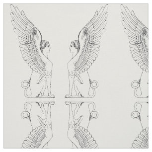 Tecido Ilustração Vintage Sphinx