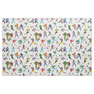 Tecido Ilustrações de Jogadores de Futebol Divertidos