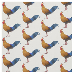 Tecido Imagem de desenho animado de aves de junglefowl no