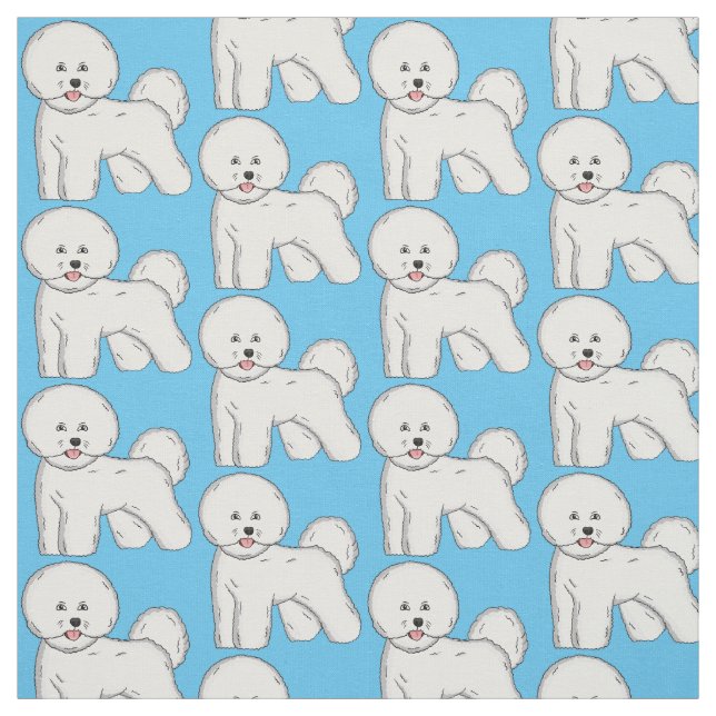 Tecido Imagem de desenho animado de cachorro de frise de  (Modelo)