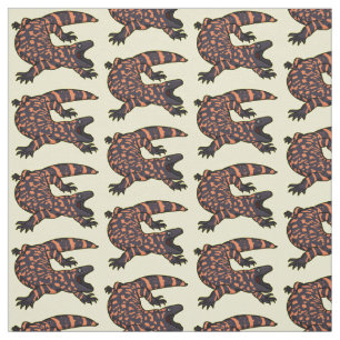 Tecido Imagem de desenho animado de lagarto monstro de gi