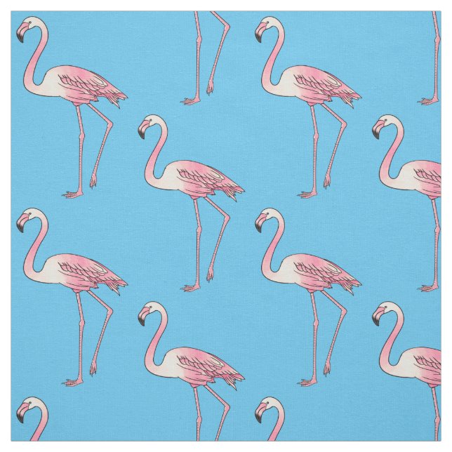 Tecido Imagem de desenho animado de pássaro Flamingo (Modelo)