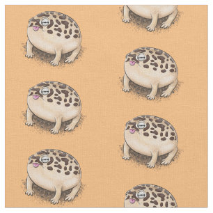 Tecido Imagem de desenho animado do sapo de chuva deserto
