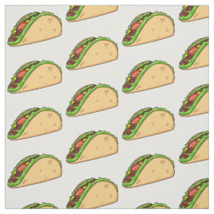 Tecido Imagem de desenho animado do Taco