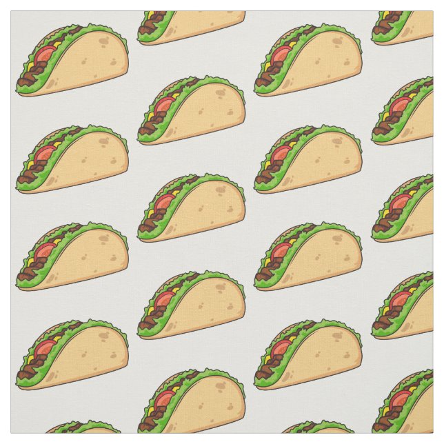 Tecido Imagem de desenho animado do Taco (Modelo)