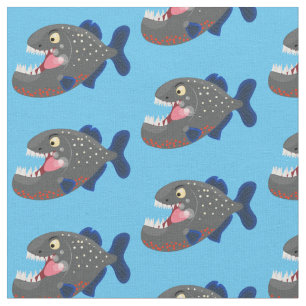 Tecido Imagem de uma piranha engraçada e famosa
