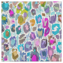 Impressão abstrato colorido do leopardo da