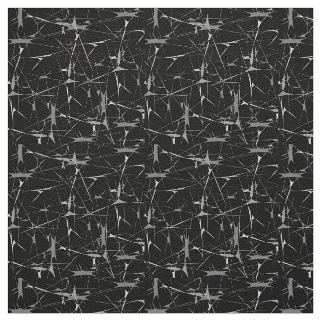 Tecido Impressão Abstrato de de lâmina branca e preta (Modelo)