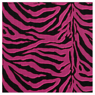 Tecido Impressão animal da zebra do rosa quente
