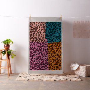 Tecido Impressão animal do leopardo #35