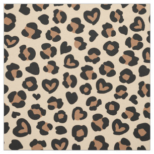 Tecido Impressão Animal, Leopardo Castanho, Manchas de Ch